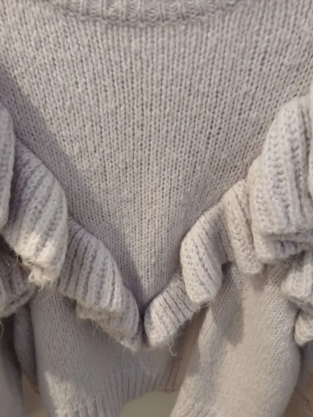 ZARA Lilac Ruffle Sweater - Picture 9 of 10